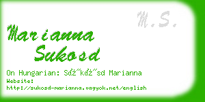 marianna sukosd business card